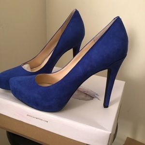 Size 9 and half Jessica Simpson blue pumps new in box